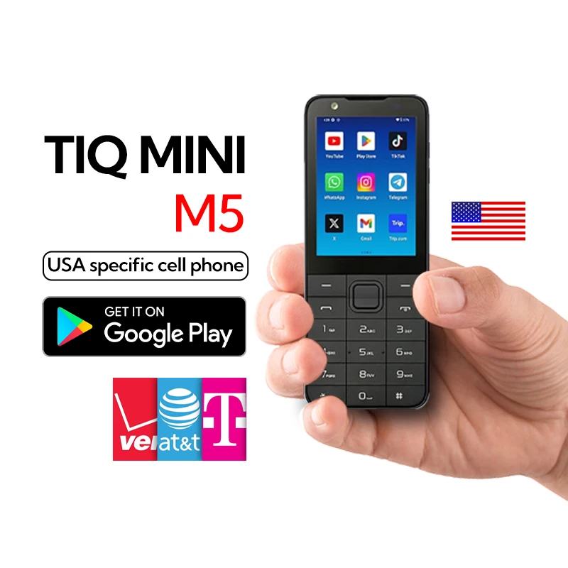 US Phone TIQ MINI M5 デュアルSIMカード タッチスクリーン 3+32GB
